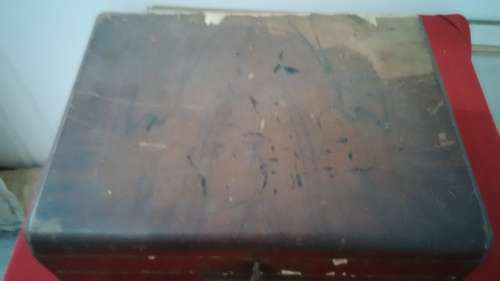 VINTAGE WOODEN CHEST KEY AND DRAWER (45x30x20) - SEE PICTURES