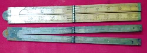 2 VINTAGE JOHN RABONE BOXWOOD RULER NO 1377 & NO 1380 -  PICTURES ARE PART OF THE DESCRIPTION