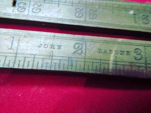 2 VINTAGE JOHN RABONE BOXWOOD RULER NO 1377 & NO 1380 -  PICTURES ARE PART OF THE DESCRIPTION