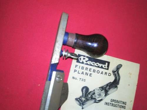 VINTAGE RECORD No735 FIBREBOARD PLANE-NEW IN THE BOX  See PICs & DESC