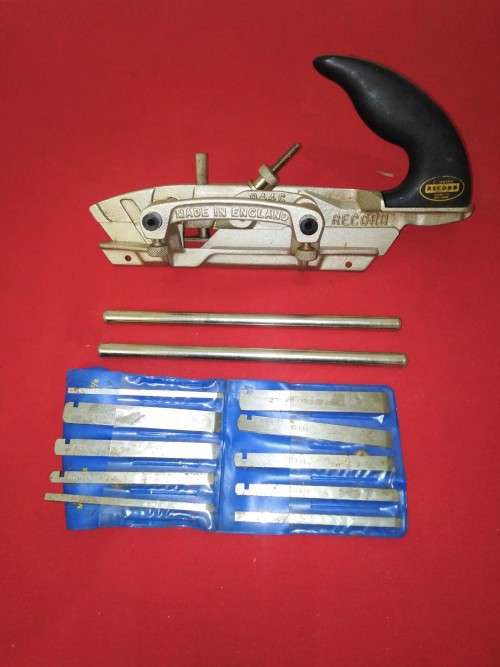 VINTAGE RECORD No044c PLOUGH PLANE WITH COMPLETE SET OF CUTTERS --NEW IN THE BOX