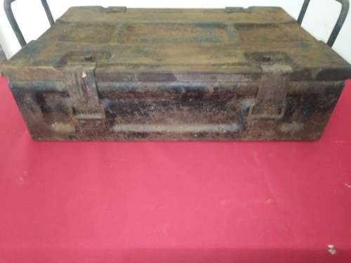 WWII BRITISH ARMY METAL AMMO BOX DATED 1941 P60 MPB   See PICs & DESC