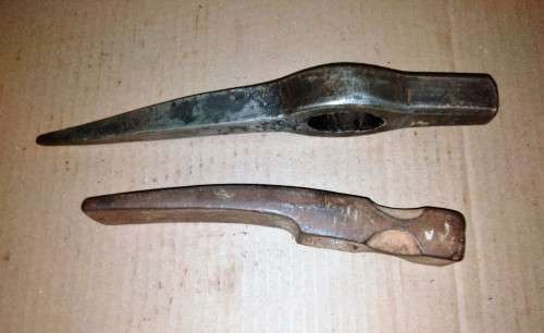 2 HAMMER HEADS ONLY - 1 PICK HAMMER  1 ROCK HAMMER  - Please C Pics N Description