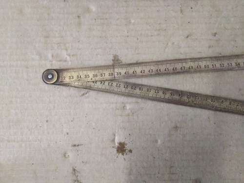 RABONE No1243 BRASS RULER and A 2m METAL RULER AS REFLECTED  - Please C Pics N Description