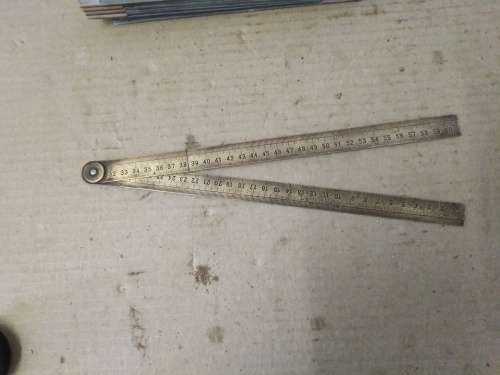 RABONE No1243 BRASS RULER and A 2m METAL RULER AS REFLECTED  - Please C Pics N Description