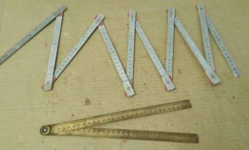 RABONE No1243 BRASS RULER and A 2m METAL RULER AS REFLECTED  - Please C Pics N Description