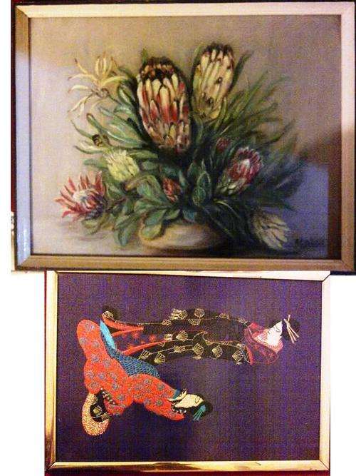 Flower by Eileen Rowan plus an japanese ebroidery art - see pics
