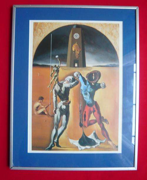 Beautiful Framed print of a Salvador Dali's painting - frame 40 x 28 - pic 28x20cm