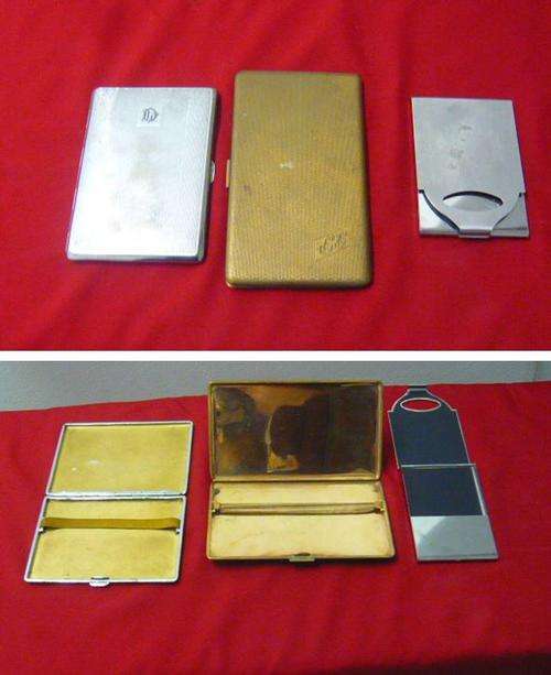 2 CIGARETTE N 1 BUSINESS CARD CASES  (PH  = R50- COMBINE FOR R25) - PLEASE C PICS AND DESC