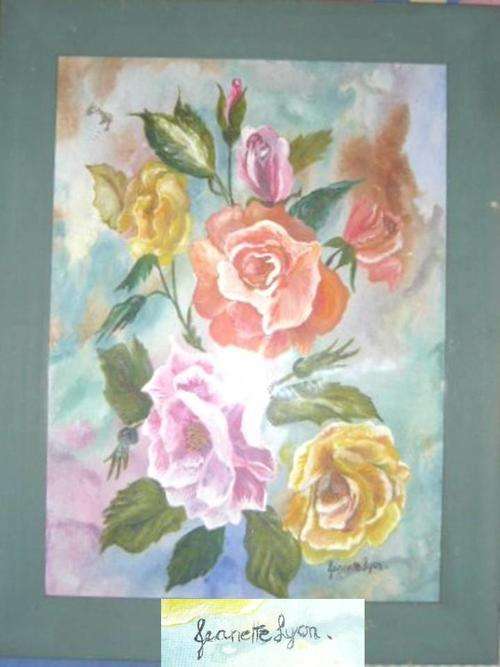A Beautiful Oil on Canvas by Jeanette Lyon 39 x 29cm (Postage R80) see description