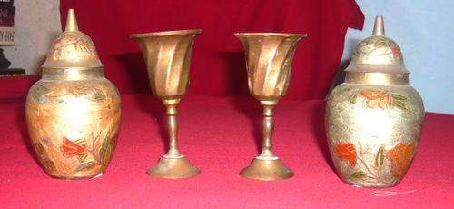 4 BEAUTIFUL VINTAGE BRASS ITEMS 11&12cm - READ DESC, SEE PICs BELOW - POSTAGE R60