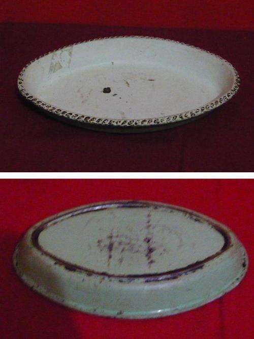 VINTAGE ENAMEL BAKING DISH 35X20cm 8 HIGH- READ DESC, SEE PICs  - POSTAGE R65