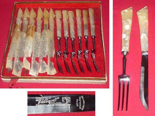 VINTAGE PRIESTLEY & MOORE FORK N KNIVES - NEW OLD STOCK - READ DESC, SEE PICs  - POSTAGE R65