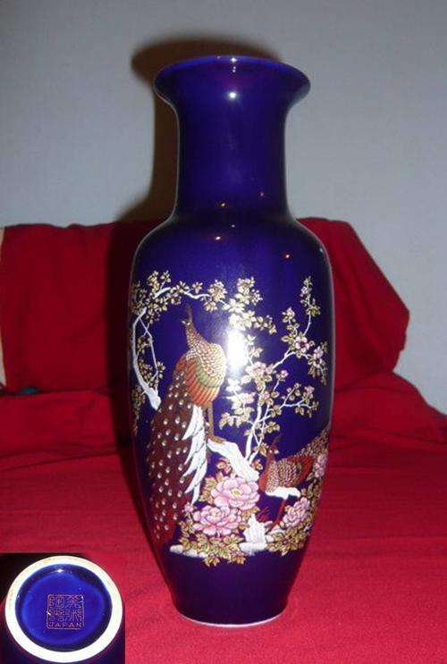 JAPANESE BIJUTSU TOKI COLBAT BLUE VASE (H = 28/W=11)    |||| READ & SEE DESC - POSTAGE R65