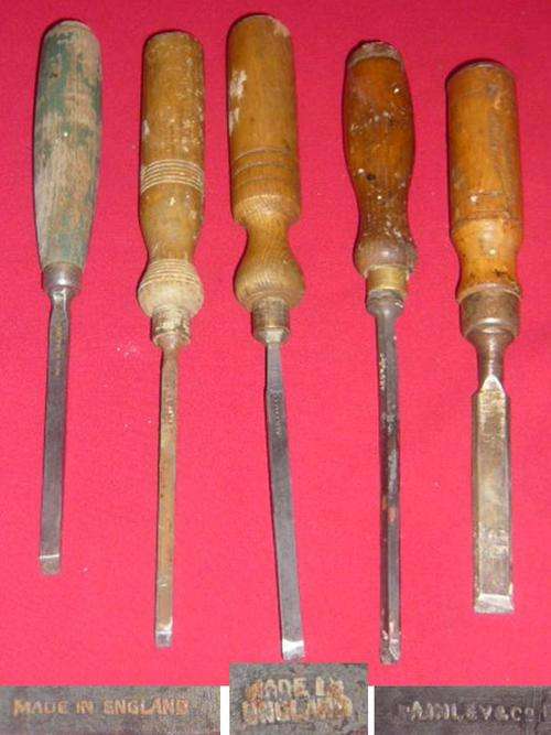 VINTAGE CARPENTERS CHISELS - SOME HAVE COUNTRY MARKS | READ & SEE DESC -POSTAGE R65