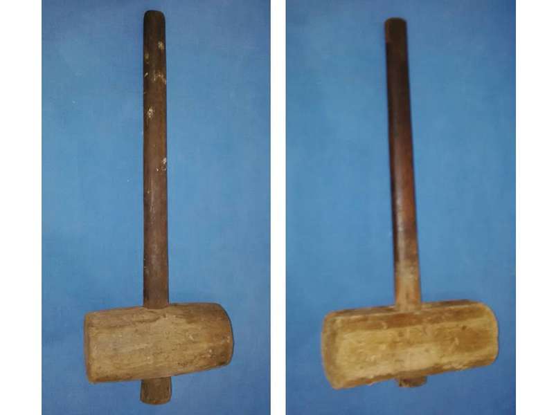2 x VINTAGE CARPENTERS MALLET - PLEASE SEE AND READ DESCRIPTION