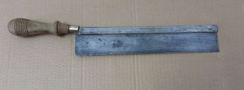 Vintage Dove Tail Saw, heavy gauge blade, brass collar and Steel spine - Please C Pics N Description