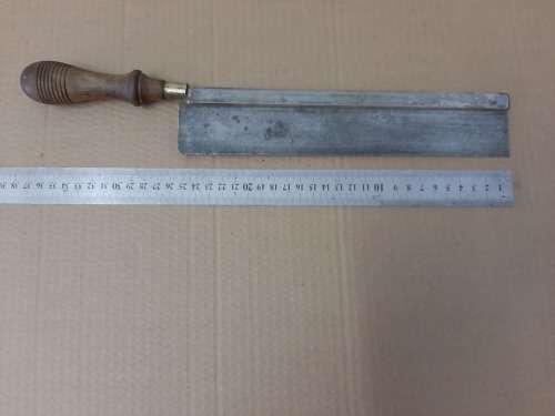 Vintage Dove Tail Saw, heavy gauge blade, brass collar and Steel spine - Please C Pics N Description