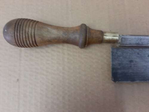 Vintage Dove Tail Saw, heavy gauge blade, brass collar and Steel spine - Please C Pics N Description