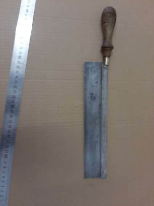 Vintage Dove Tail Saw, heavy gauge blade, brass collar and Steel spine - Please C Pics N Description