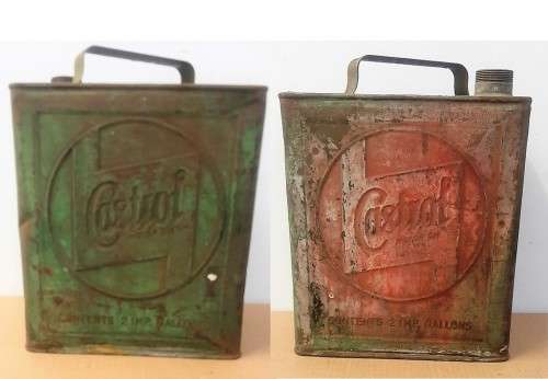 RARE Castrol Motor Oil Can - 2 Imp. Gallons - No Lid - C Pics 4 Condition