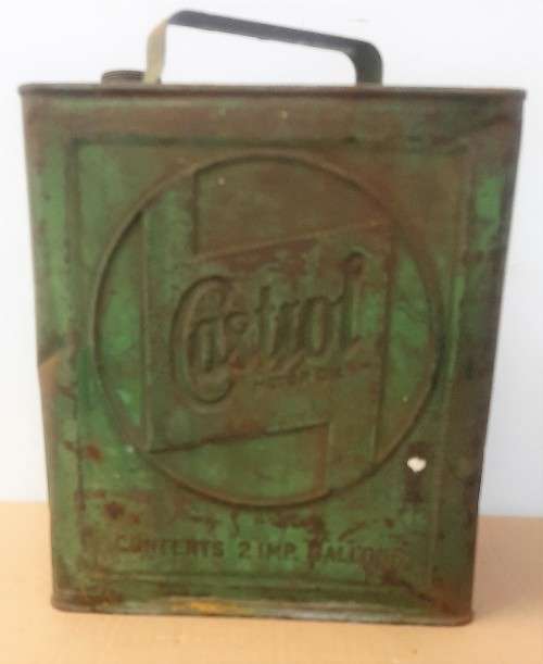 RARE Castrol Motor Oil Can - 2 Imp. Gallons - No Lid - C Pics 4 Condition