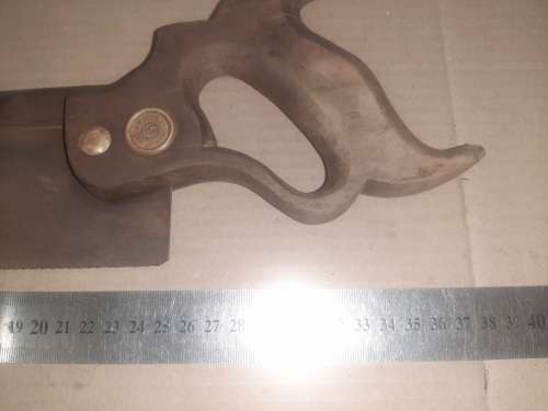 Vintage Disston Backsaw - steel spine - 25cm blade - see pictures