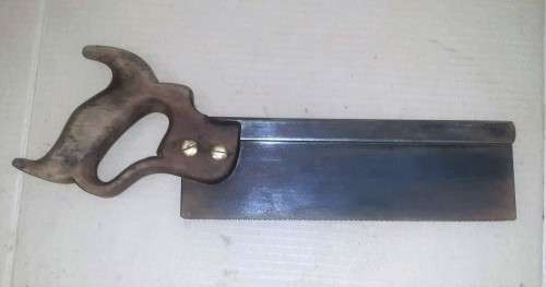 Vintage Disston Backsaw - steel spine - 25cm blade - see pictures