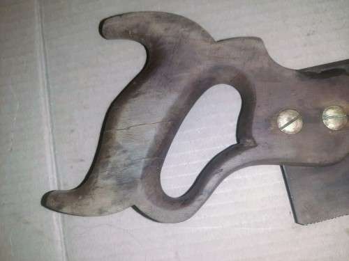 Vintage Disston Backsaw - steel spine - 25cm blade - see pictures