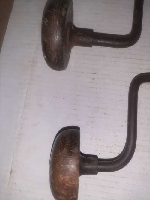 2 VINTAGE HAND BRACE DRILLS (chuck on 1 needs attention) - please check pics and Desc