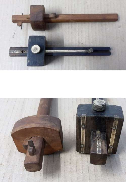 2 VINTAGE MORTICE / MARKING GAUGES  AS PER PICTURES - Please C Pics N Description