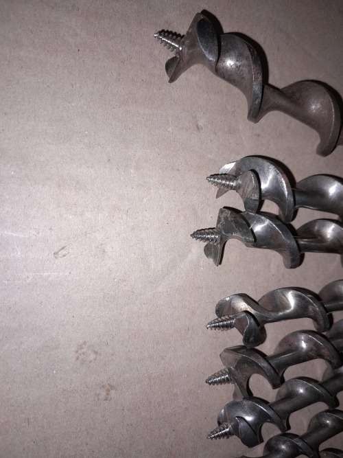 VINTAGE STANLEY No 921 CONCEALED RACHET + 14 AUGER BITS-SIZES 2 to 16 ( 15 IRWIN & 1 FOOTPRINT)