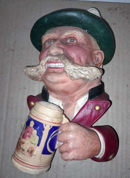 A HANDPAINTED WALL MOUNT SCLUPTURE BY A. EMSLEY