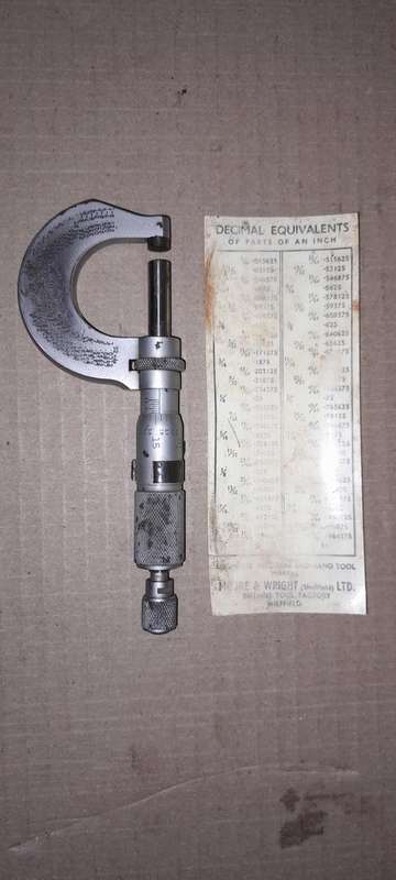 ENGINEERS MOORE & WRIGHT POCKET MICROMETER -  SEE PICTURES