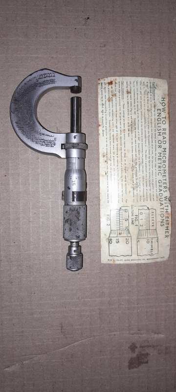 ENGINEERS MOORE & WRIGHT POCKET MICROMETER -  SEE PICTURES