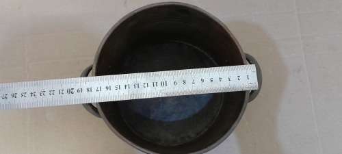 VINTAGE BRASS PLANTER H15cm DIA 17cm - AS PER PICTURES