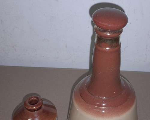 2 VINTAGE COLLECTABLE BOTTLES - BELLS by WADE & GODSHILL SCRUMPY