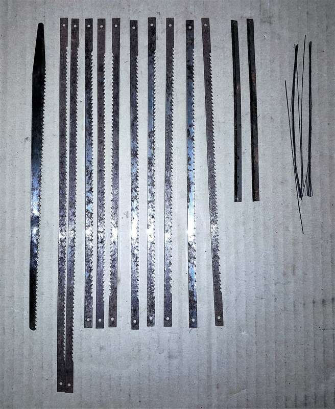 VARIOUS SAW BLADES - SOME DONT HAVE END TABS - PLEASE SEE DESCRIPTION FOR MORE DETAILS