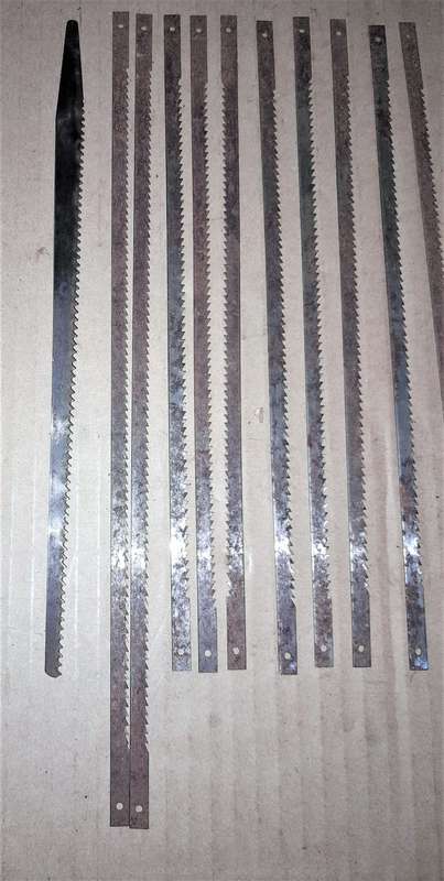 VARIOUS SAW BLADES - SOME DONT HAVE END TABS - PLEASE SEE DESCRIPTION FOR MORE DETAILS