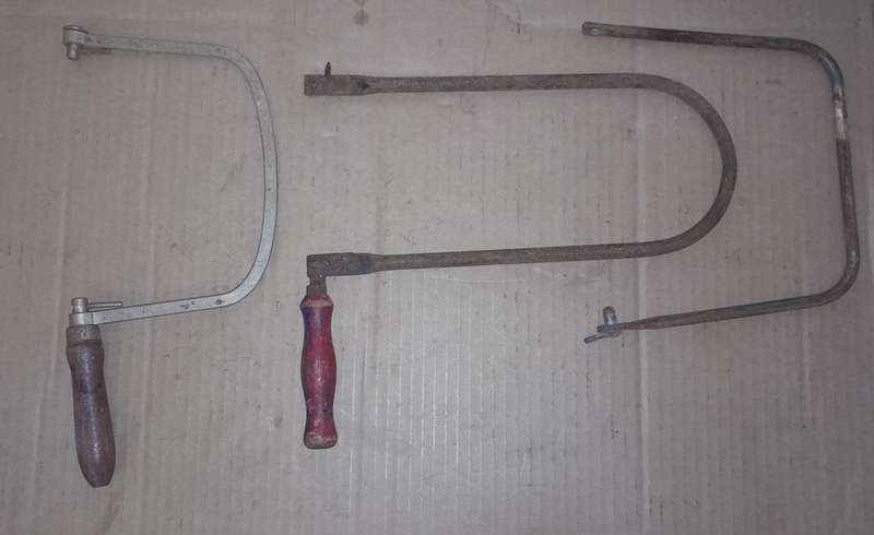 3 COPING SAWS 1 HAS NO HANDLE- CONDITION AS REFLECTED IN THE PICTURES