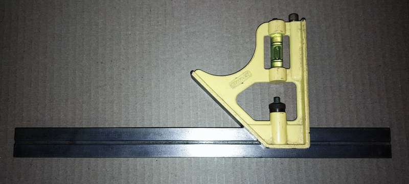 A STANLEY COMBINATION ANGLE RULE + EXTRA ANGLE ATTACHMENT - SEE PICTURES
