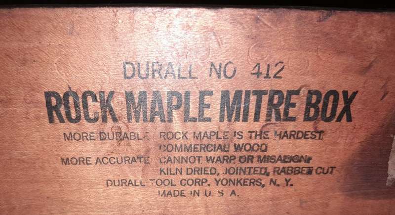 DURALL No412 ROCK MAPLE MITRE BOX  - AS PER PICTURES