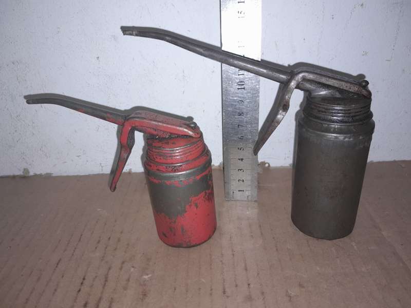 2 VINTAGE OIL CANS- PLEASE SEE PICTURES