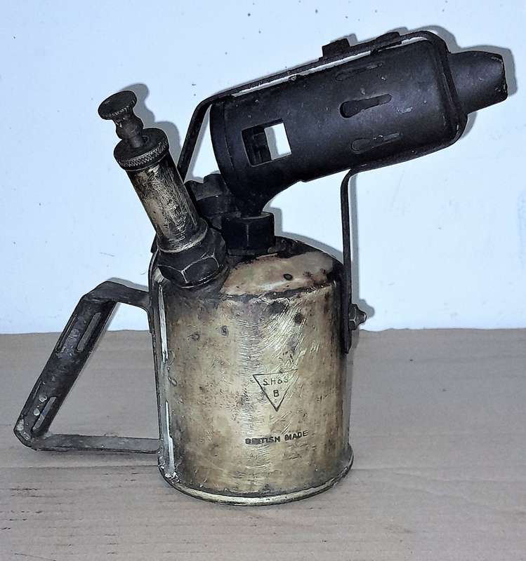 Vintage SH&S British made blow lamp
