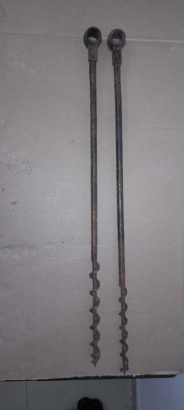 2 60vm Vintage T Handle Hand Auger Bits -