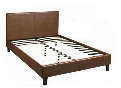 Sleigh Bed  (Double-light Brown colour-Walnut)