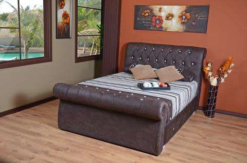 Bedroom suite - sleigh bed (queen size) with pedestals