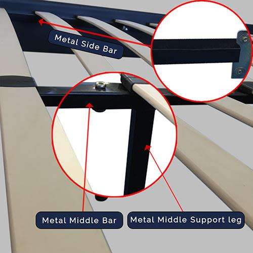 Sleigh beds (double - black colour )