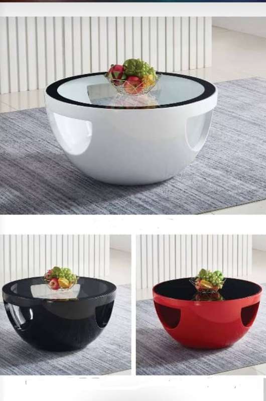 Coffee tables - white / red / black (Rounded / stylish)