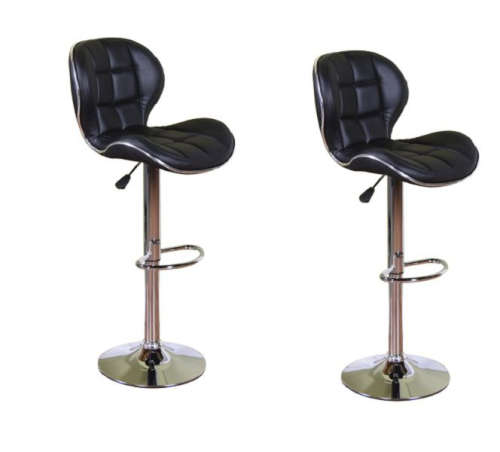 Bar Stools / Kitchen Counter Chairs - Set of 2  - Black or brown Colour